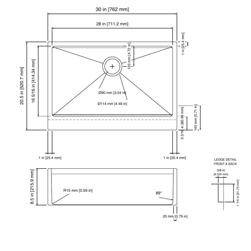 FP WS AP SB 30x20 5x8 5 DIMENSIONS