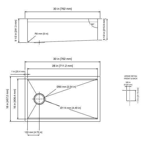 FP WS OSD 30x18 SLOPE DIMENSIONS